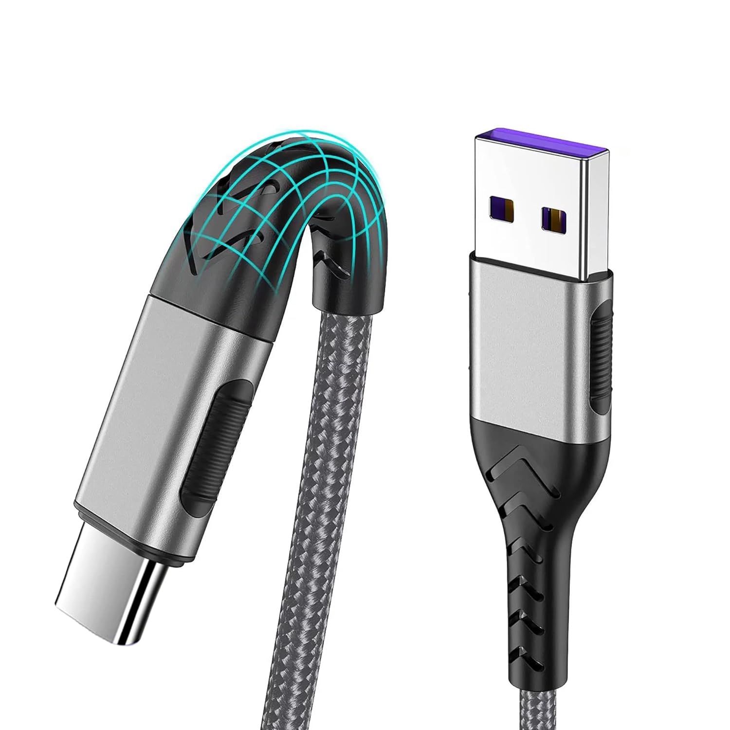USB C Cable, Upgraded 2Pack 10ft Fast USB Type C Charging Cable for Android/Phone/Pad/Laptop, Type C Charger Braided USB Cable Compatible with iPhone 17/16/15/Pro/Plus/Max/Samsung-Silver - Buy Online at SimraCart