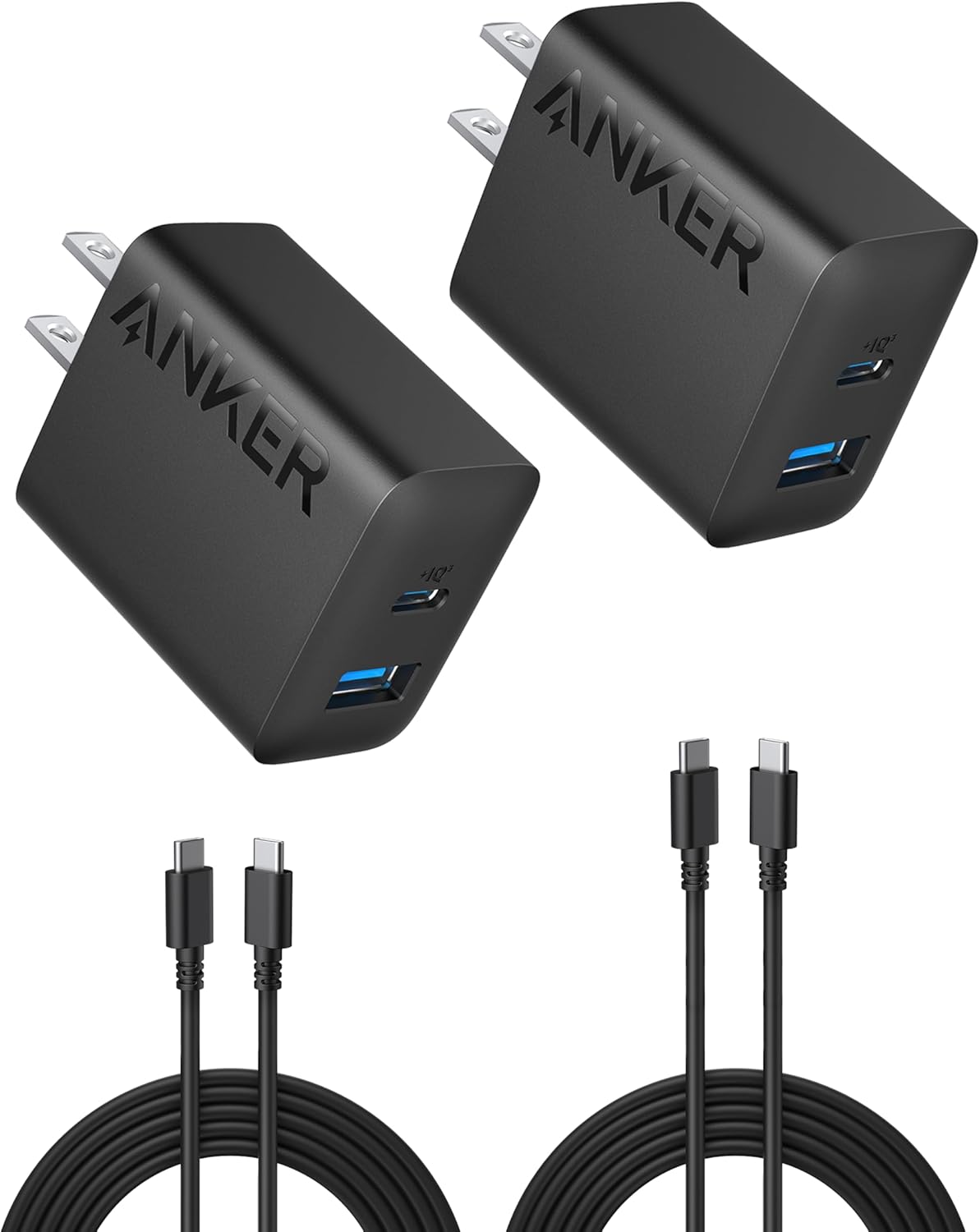 iPhone Charger, 2-Pack 20W Fast USB C Charger Block, Type C Charger Fast Charging for iPhone 17/17 Pro Max/16 Series/iPad Pro and More (Black, 2 Pack & 2 Cable) - Buy Online at SimraCart