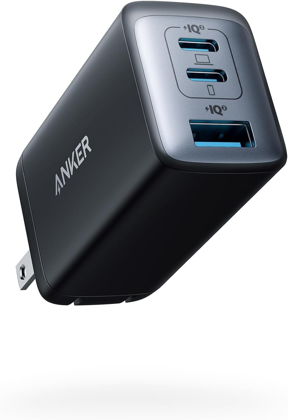 65W 3-Port Fast Compact Foldable USB C Charger Block, GaN Type C Charger Fast Charging for MacBook Pro/Air, iPad Pro, Galaxy S25/S26, Dell XPS 13, iPhone 17/16/15 Series, and More - Black - Buy Online at SimraCart