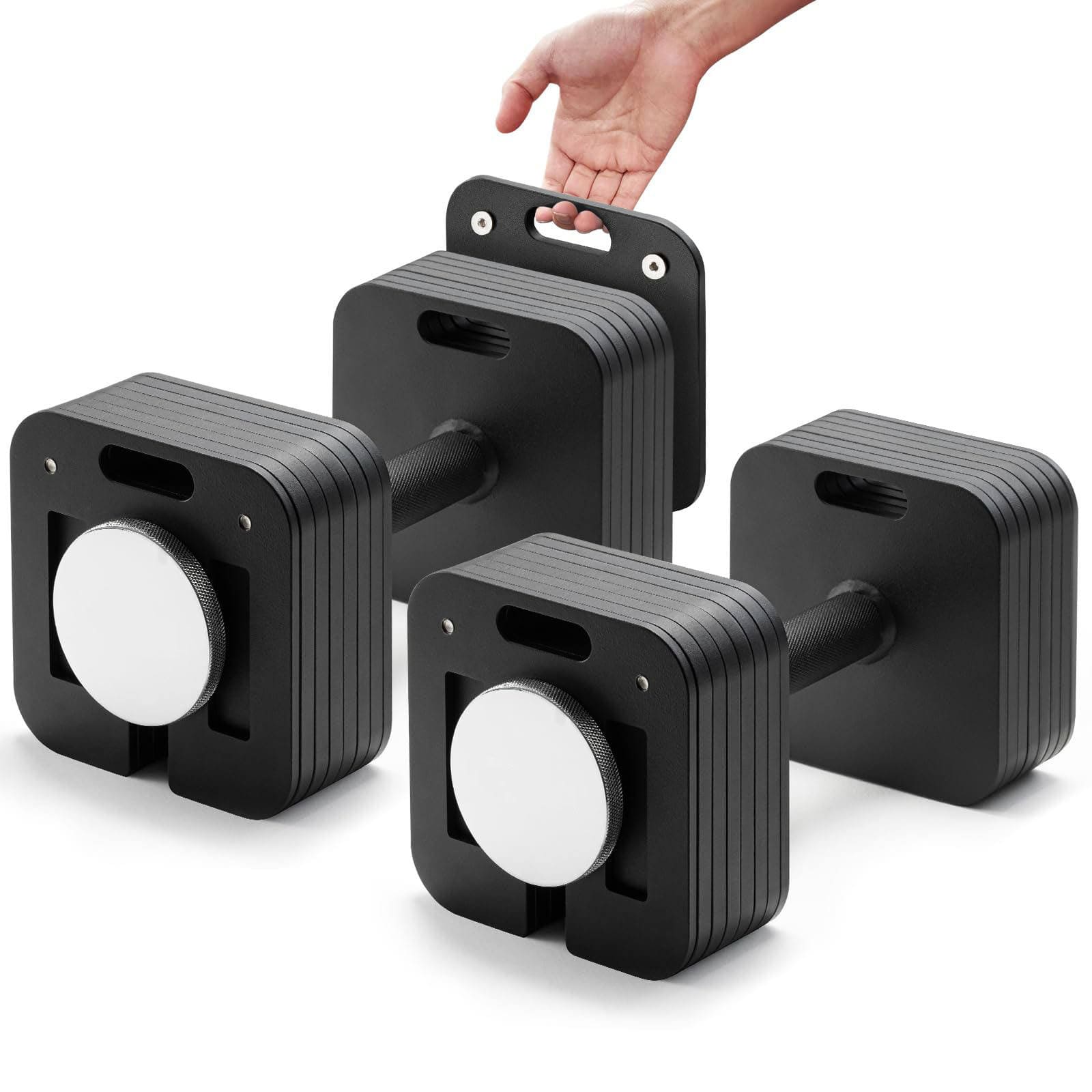 BunnyHi YL004 Lock 50lb 80lb Ergonomically Square Weight Set Adjustable Square Dumbbell Set with Anti-Slip Steel Handle Home Gym - Buy Online at SimraCart