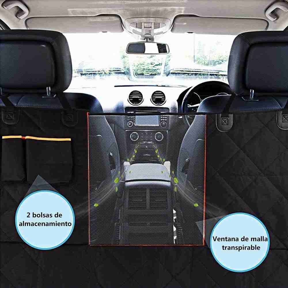 Waterproof Pet Car Back Seat Cover Protector – Universal Fit Non-Slip Dog Travel Mat with Zipper and Seat Anchor - Image 2
