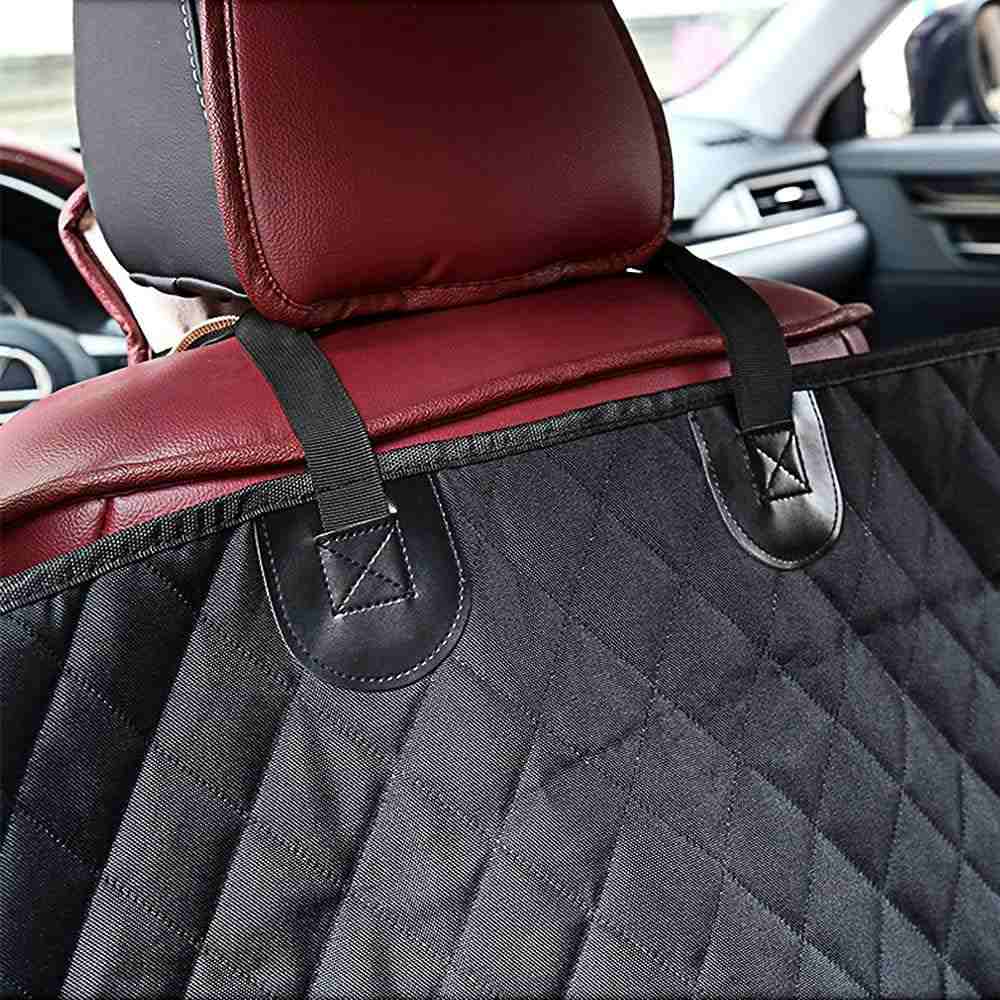 Waterproof Pet Car Back Seat Cover Protector – Universal Fit Non-Slip Dog Travel Mat with Zipper and Seat Anchor - Image 6